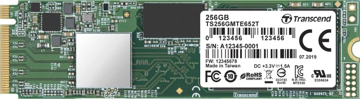 Transcend Industrial MTE652T-I SSD 256GB, M.2 2280 / M-Key / PCIe 3.0 x4