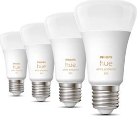 Philips Hue White Ambiance 800 LED-Bulb E27 6W, 4 Stück