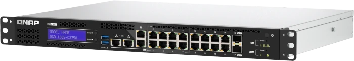 QNAP QGD-1602 Dual-System VM-Host & NAS Rackmount 2.5G Managed Switch, 16x RJ-45, 2x SFP+