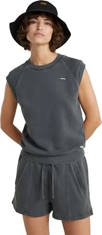 G-Star Distressed Raglan Sweatshirt dark black garment dyed (Damen)