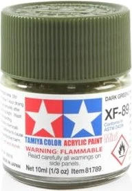 Tamiya Acrylic Paint XF-89 dark green 2, 10ml