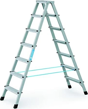 Zarges Z600 Alu genietet 2-tlg. Stehleiter, 2x 7 Stufen