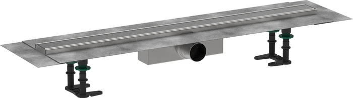 Hansgrohe RainDrain Compact Duschrinne, Komplett-Set, edelstahl gebürstet