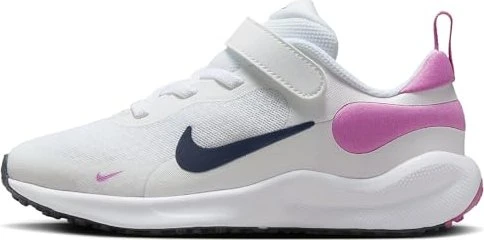 Nike Revolution 7 white/playful pink/midnight navy (Junior)