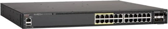 Brocade Ruckus ICX 7450 Rackmount Gigabit Managed Stacking Switch, 24x RJ-45, 1x Erweiterungsslot, PoE+