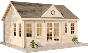 Alpholz Gartenhaus Clockhouse-XL 550x420cm natur