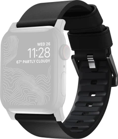 Nomad Modern Strap Pro Active Leather Black Hardware für Apple Watch 42mm/44mm schwarz