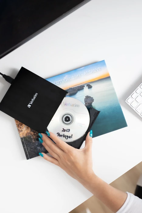 Verbatim Externer CD/DVD-Brenner, SlimLine, USB-C 3.0