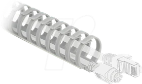 DeLOCK Kabelkanal flexibel, selbstklebend, schraubbar, 35x30mm, grau
