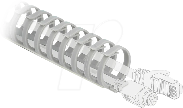 DeLOCK Kabelkanal flexibel, selbstklebend, schraubbar, 35x30mm, grau
