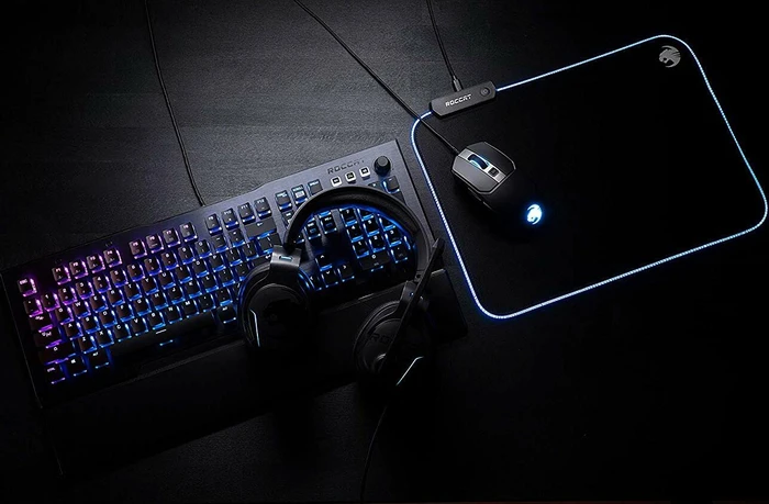 Roccat Sense Aimo Gaming Mousepad, RGB beleuchtet, schwarz