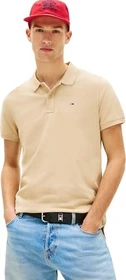 Tommy Hilfiger Tommy Flag Slim Fit Piqué Poloshirt kurzarm gentle gold (Herren)
