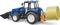 Bruder New Holland T5.120 mit Frontlader, Ladekasten, Gabeln und Rundballen Vorschaubild