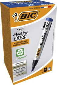 BIC Marking 2300 ECOlutions Permanentmarker Keilspitze 3.7-5.5mm blau, 12er-Pack, Box