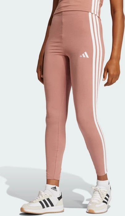 adidas Essentials 3-Streifen Cotton Leggings Hose lang warm clay/white (Damen)