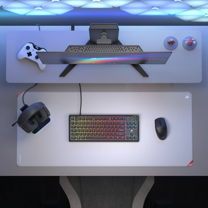 Corsair Gaming K55 CORE TKL RGB, schwarz, USB, UK