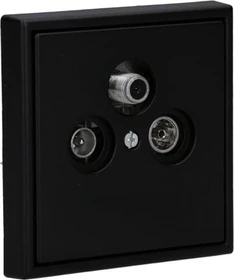 Jung Serie LS Abdeckung für Universal-Sat/BK-Dosen, graphitschwarz matt