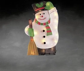 Konstsmide Fensterbild Schneemann LED 20x mehrfarbig