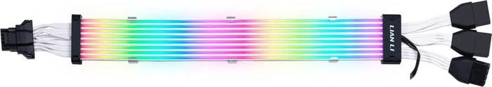 Lian Li Strimer Plus V2 12VHPWR, 16-Pin zu 3x 8Pin PCIe Verlängerungskabel, RGB beleuchtet, 8 LED-Bahnen, 33.5cm