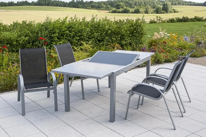 Merxx Amalfi Gartenmöbel-Set schwarz, 5-tlg.