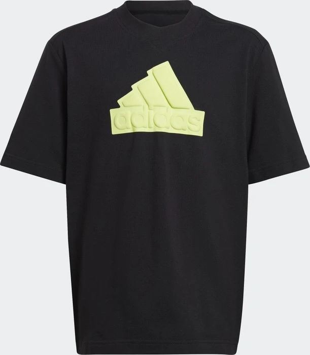 adidas Future Icons Logo Piqué T-Shirt kurzarm black/pulse lime (Junior)