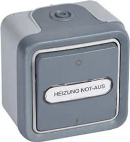 Legrand Plexo Heizung Not-Aus 2-polig, grau