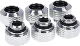 Alphacool Eiszapfen Rohranschluss G1/4" auf 13/10mm, verchromt, 6er-Pack