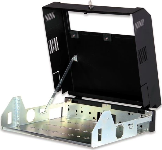 Digitus Professional SoHo-Line Slim Wandschrank 3HE, Sicherheitsglastür, IP2X, schwarz, 475mm tief