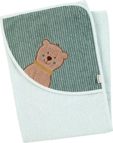 Sterntaler Badetuch Bär Ben 80x80cm mittelgrün