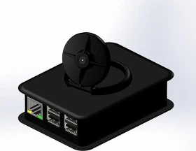 Teko Raspberry Pi B+/Camera Case für Raspberry Pi 1 Modell B+/2 Modell B/3 Modell B/3 Modell B+, RAL 9004