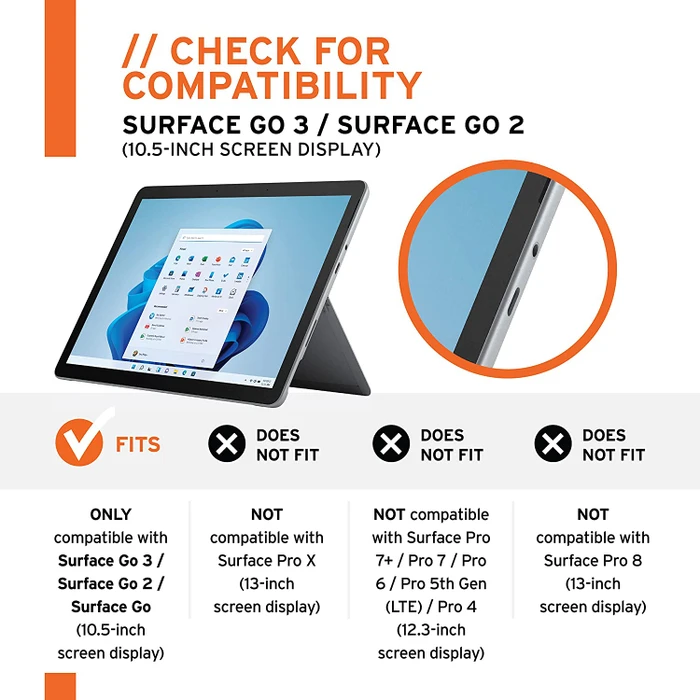 UAG Plasma Healtcare Handstrap Case Microsoft Surface Go 3/Go 2/Go weiß/grau