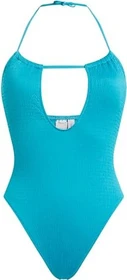 Calvin Klein Monogram Texture Badeanzug adriatic blue (Damen)
