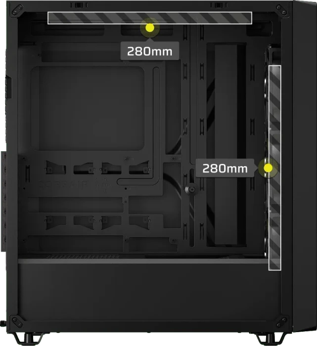 Corsair 3200D RS ARGB, schwarz, Glasfenster