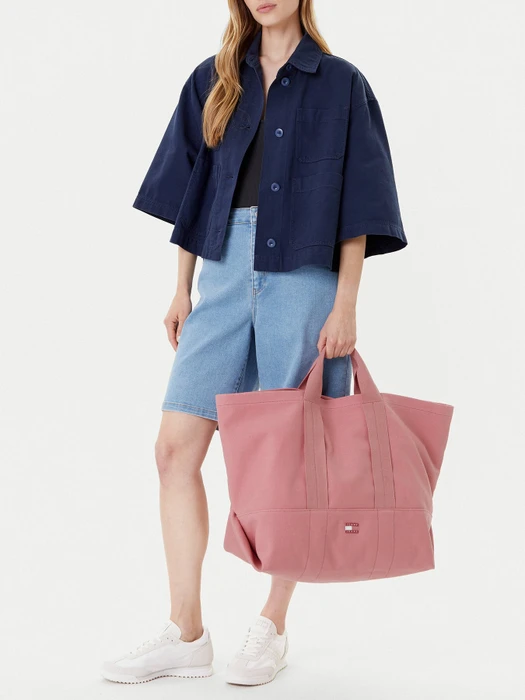 Tommy Hilfiger Canvas Logo Tote Shopper tahiti berry