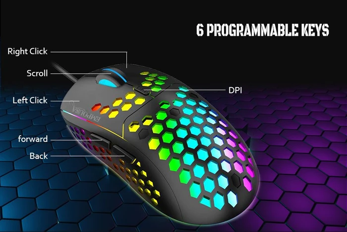 Inca IMG-346 Empousa RGB Gaming Mouse, USB