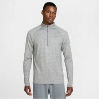 Nike Stride Dri-FIT Laufshirt langarm smoke grey/heather (Herren)