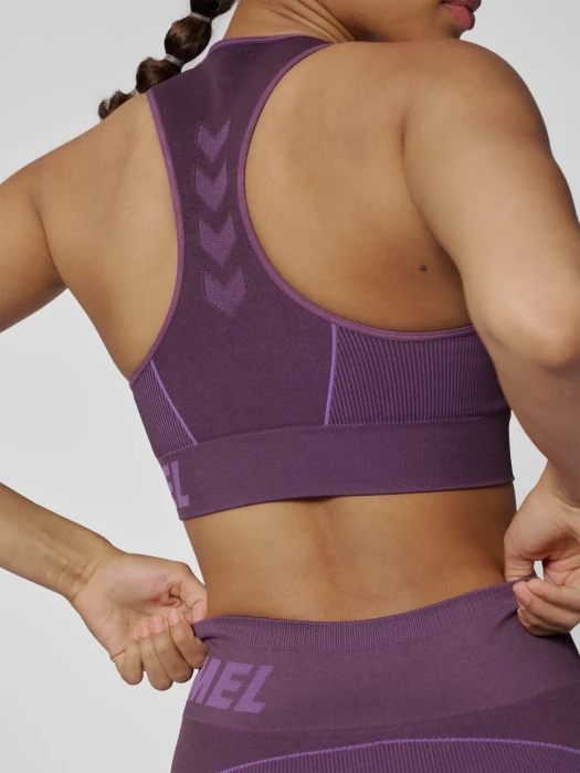 hummel Christel Sport-BH plum perfect/bellflower melange (Damen)