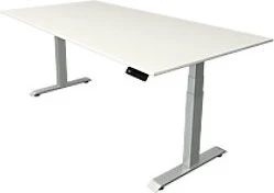 Kerkmann Move 4 elektrisch höhenverstellbarer Sitz-Steh-Schreibtisch 200x100cm weiß/silber