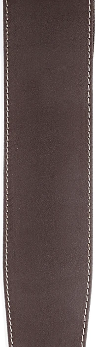 D'Addario Deluxe Leather Guitar Strap Brown with Stitch