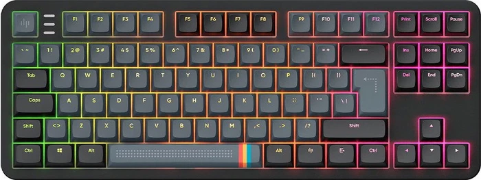 Dark Project ALU87A Midnight Gaming Keyboard, blau/schwarz, LEDs RGB, g3ms Zircon Speed, USB, DE