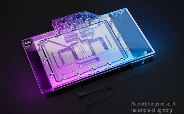 Alphacool Eisblock Aurora Acryl NVIDIA RTX 4090 Aorus Master V.2 mit Backplate
