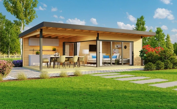 Lasita Maja Domeo 10 Gartenhaus natur