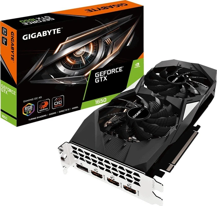 GIGABYTE GeForce GTX 1650 Gaming OC 4G (Rev. 1.0), 4GB GDDR5, 3x HDMI, DP