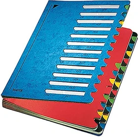 Leitz Pultordner mit Farbregister, 24 Fächer, A4, blau