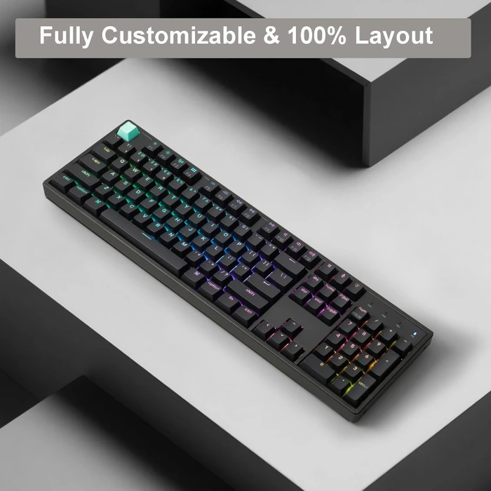Keychron K10 HE Wireless, schwarz, LEDs RGB, Gateron 2.0 Magnetic Nebula, USB/Bluetooth, US