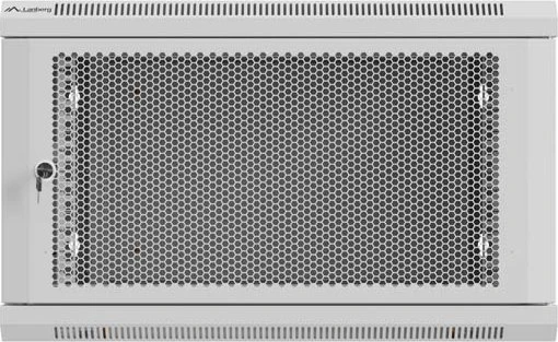 Lanberg WF01 Series 19" Wandschrank 6HE, hängend, Flatpack, Gitternetztür, IP20, RAL 7035, 600mm tief