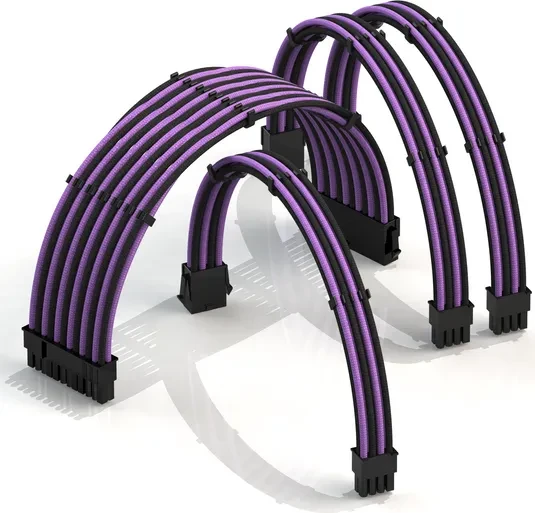 LinkUP PSU Cable Extension Kit, Schwarz/Violett