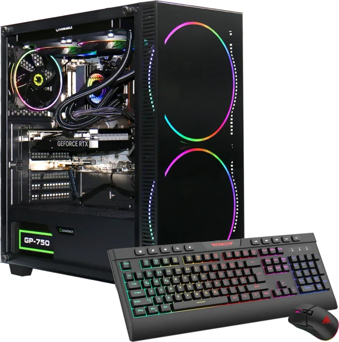 Hyrican Gamemax Black Hole 7815, Ryzen 5 7500F, 16GB RAM, 1TB SSD, GeForce RTX 5070