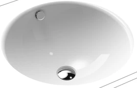 Kaldewei Classic 3182 Unterbauwaschtisch Ø42cm, Perl-Effekt, schwarz matt 100