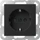 Gira System 55 SCHUKO-Steckdose 16A 250V, schwarz matt (4180 005)